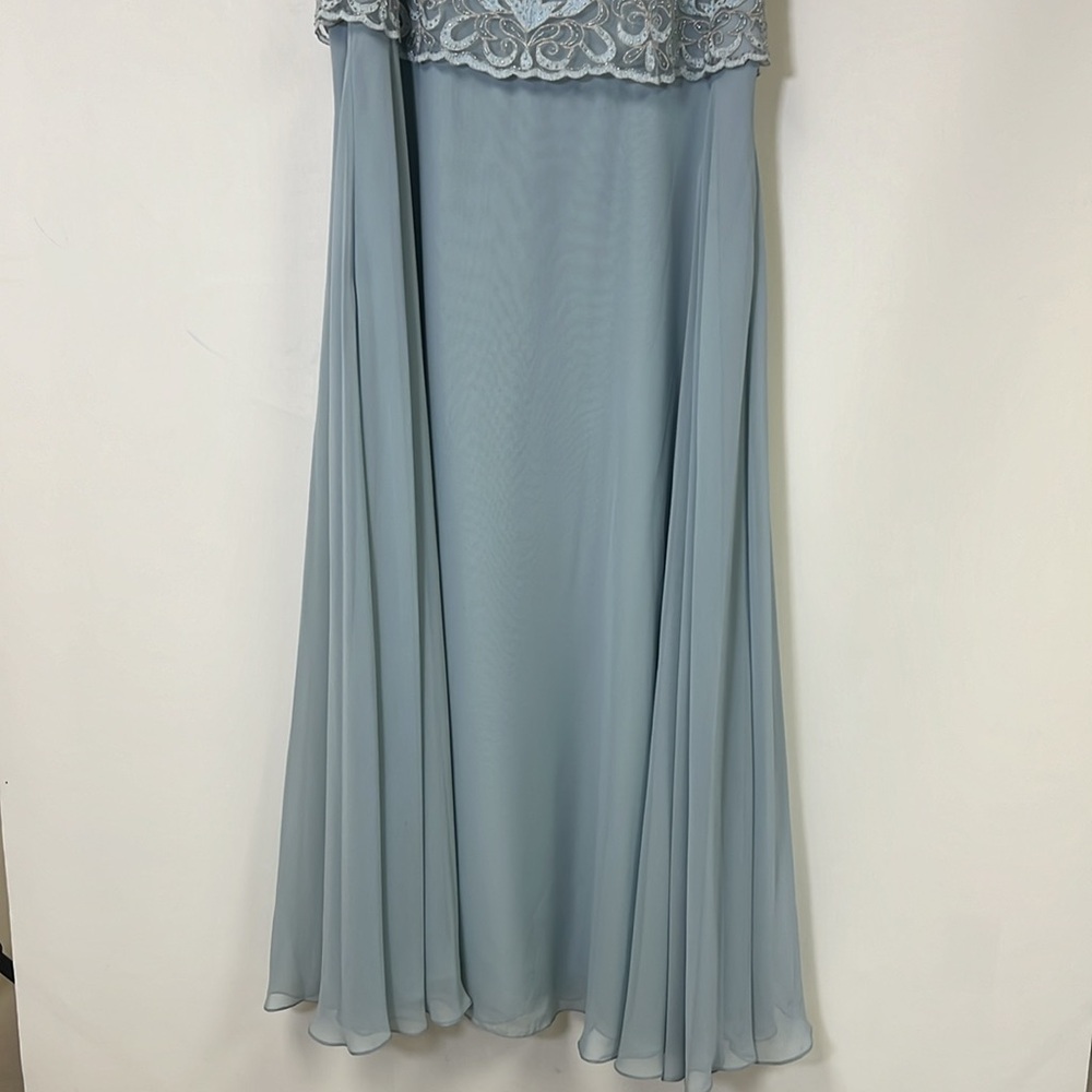 Montage by Mon Cheri beaded bodice sleeveless fit and flare long Gown - Picture 8 of 13